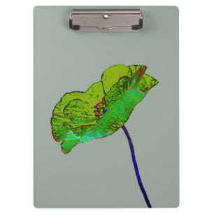 Flower poppy floral design clipboard