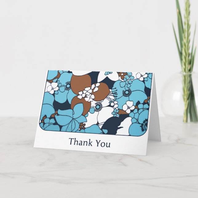 Flower Posh Letterpress Thank You Card (Front)