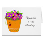 Flower Pot Blessing Cards (Front Horizontal)