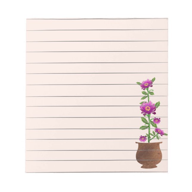 Flower Pot Notepad (Front)