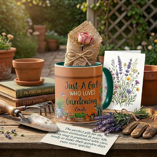 Flower pot personalized gardening mug