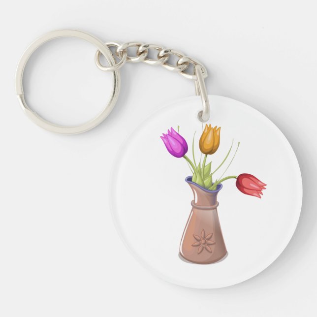 Flower Pots Keychain (Front)