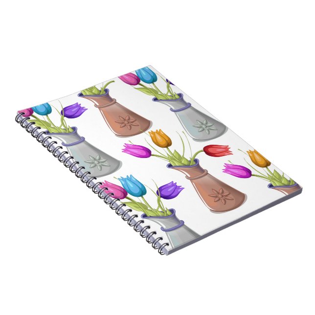 Flower Pots Pattern Notebook (Right Side)