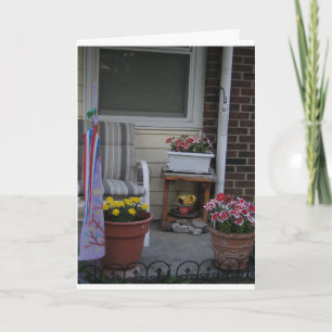 Flower Pots, Porches & Fireflies Card
