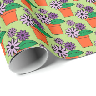 flower pot wrapping paper zazzle how to wrap flower pots with paper