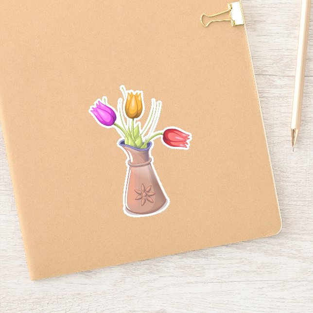 Flower Pots Sticker (Notebook)