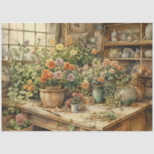 Flower Pots Tissue Paper