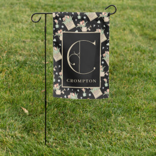 Flower Pots & Watering Cans , Scroll Monogram C Garden Flag