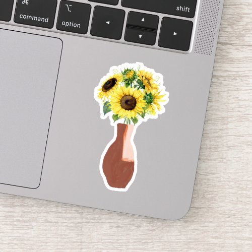 Flower Potted Flower Vase Design Aesthetic Sticker