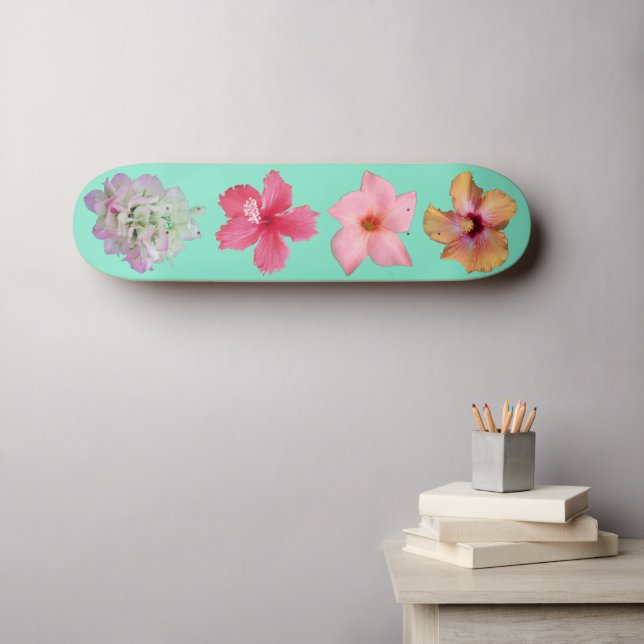 Flower Power 1 Skateboard (Wall Art (Horz))