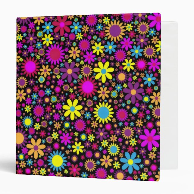 Flower Power 3 Ring Binder (Front/Inside)