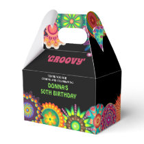 Flower Power 70's Colorful Birthday Party  Favor Boxes