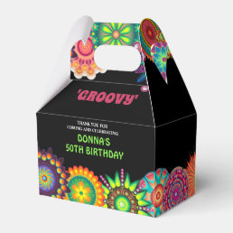 Flower Power 70's Colorful Birthday Party  Favor Boxes