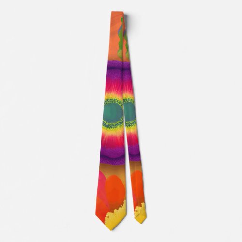 Flower Power A Vibrant and Colorful Floral Design Neck Tie