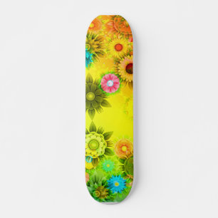 Flower Power art Skateboard for girls Deck