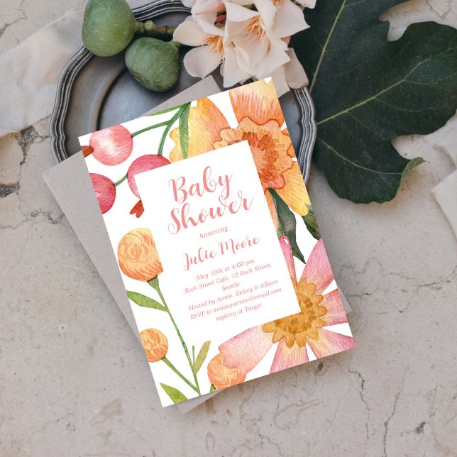 Flower Power Baby Shower Invitation (Creator Uploaded)