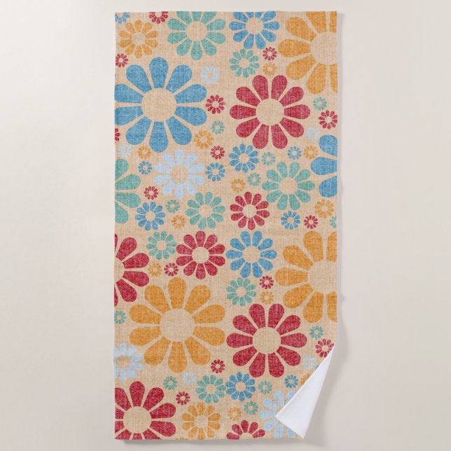 Flower Power Beach Towel (Front)