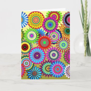 Flower Power Blank Card by zzl_157558655514628 at Zazzle
