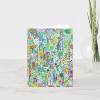 Flower Power Blank Note Card