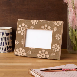 Flower Power Blossoms seamless pattern 26 Engraved Frames