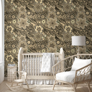 Flower Power Blossoms seamless pattern 3a Wallpaper