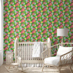 Flower Power Blossoms seamless pattern 4 Wallpaper