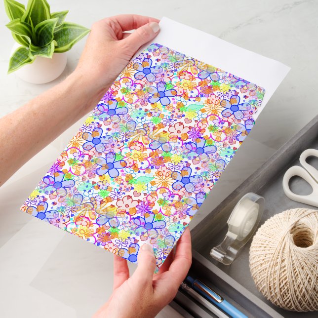 Flower Power Blossoms seamless pattern 9 Envelope Mailers (Desk)