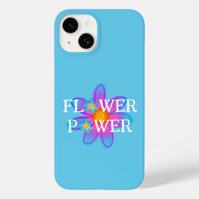 Flower Power Blue Case-Mate iPhone Case (Back)