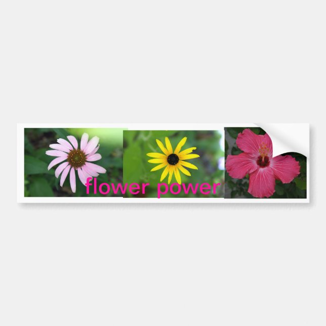 flower power bumper sticker (Front)