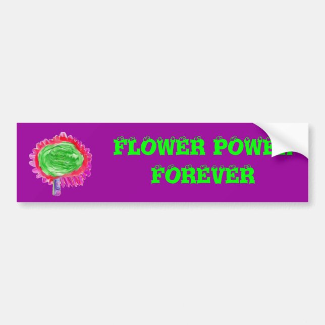 FLOWER POWER BUMPER STICKER (Front)