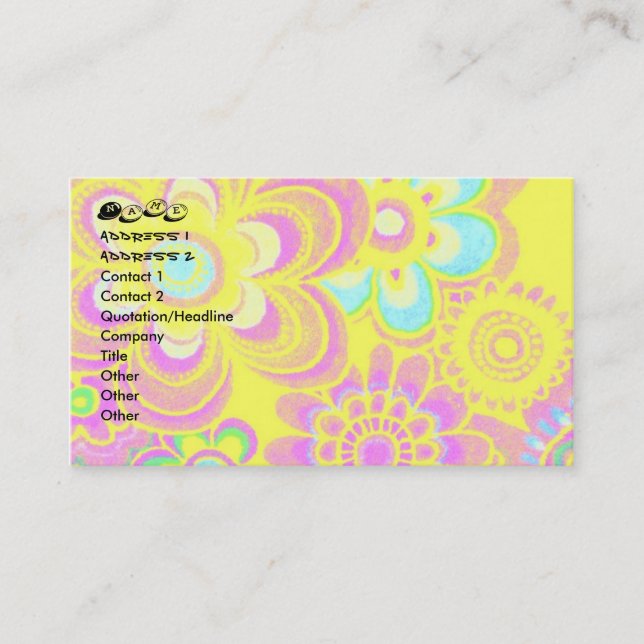 FLOWER POWER BUSINESS CARDS (Front)