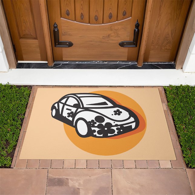 Flower Power Car Cute Hippie Style Doormat (Creator Uploaded)
