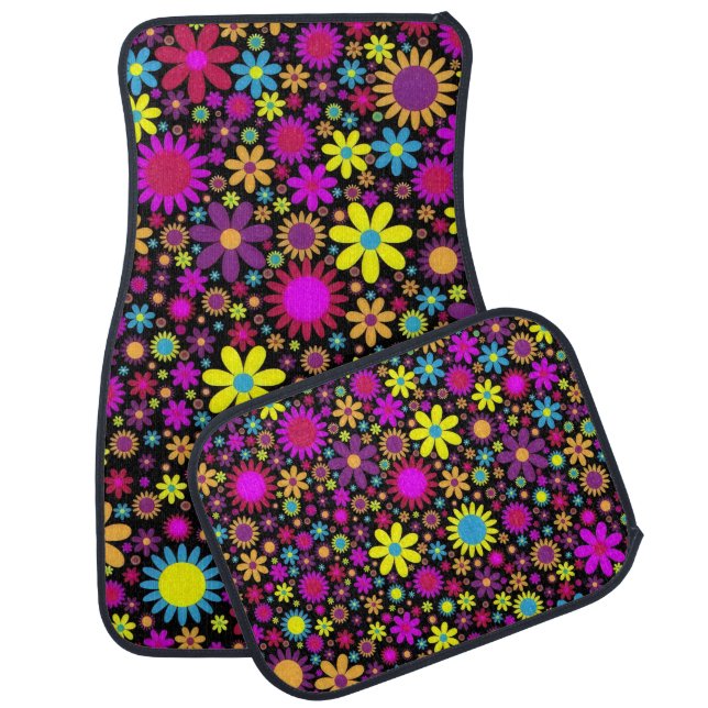 Flower Power Car Floor Mat (Set)