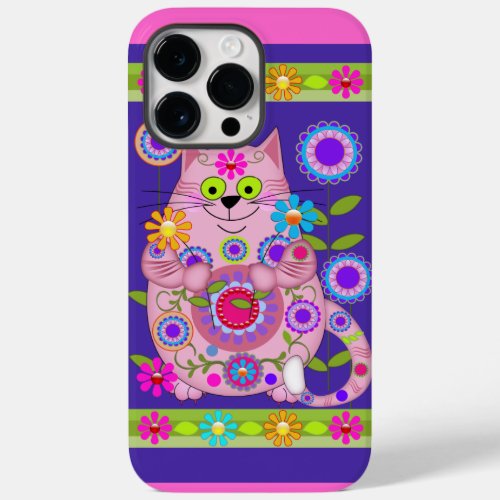 Flower Power Cat Case_Mate iPhone 14 Pro Max Case