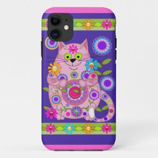 Flower Power Cat iPhone 11 Case