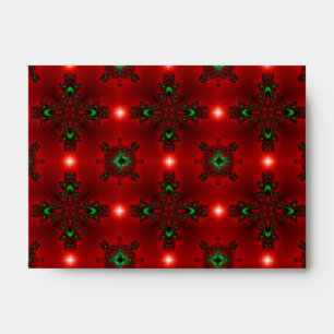 Flower Power, Christmas Magic in Red and Green Envelope