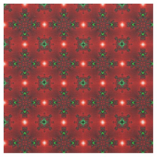 Flower Power, Christmas Magic in Red and Green Fabric