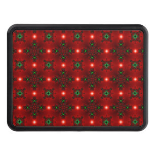 Flower Power, Christmas Magic in Red and Green Hitch Cover