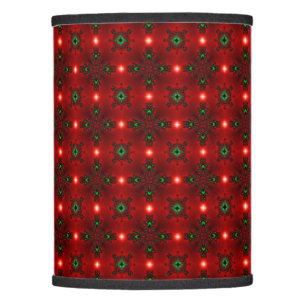 Flower Power, Christmas Magic in Red and Green Lamp Shade
