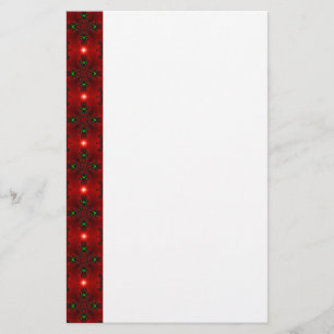 Flower Power, Christmas Magic in Red and Green Stationery