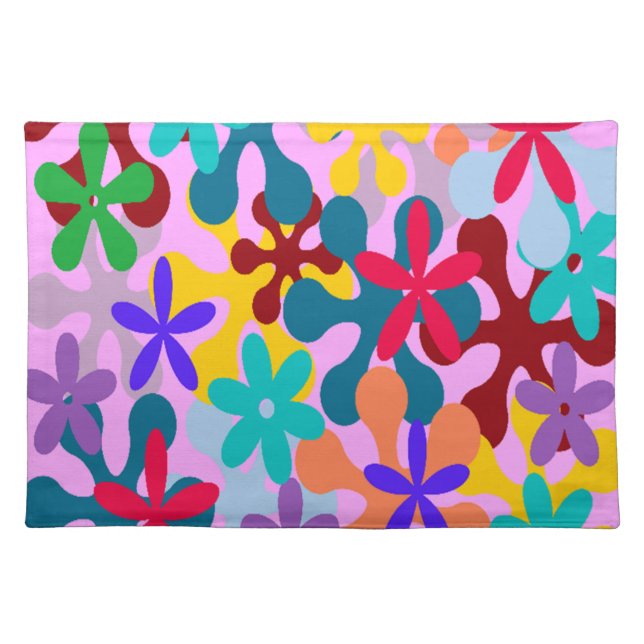 Flower Power Cloth Placemat (Front)
