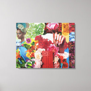 Flower Power Collage Canvas Print