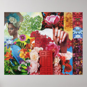 Flower Power Collage Poster