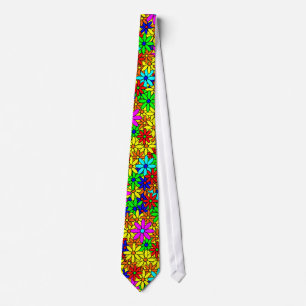 Flower Power Collage Tie