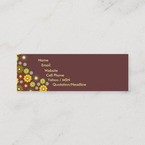 Flower Power Contact Card