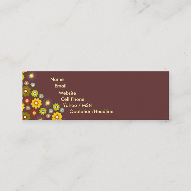 Flower Power Contact Card (Front)