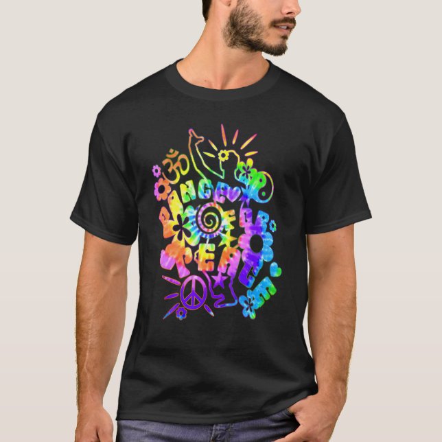 Flower Power Dance For Peace   Batik Style 1   Gro T-Shirt (Front)