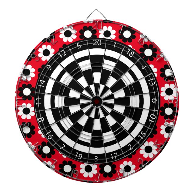 Flower Power Dartboard With Darts (Front)
