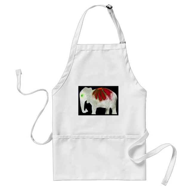Flower Power Elephant Adult Apron (Front)
