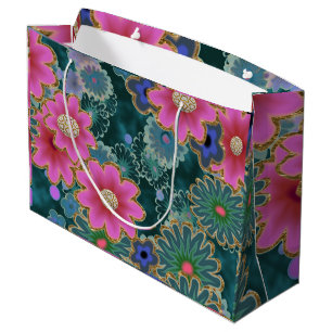 Flower Power Explosion Fun Uniqu Large Gift Bag